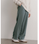 ウールライクダブルタックワイドパンツ