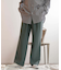 ウールライクダブルタックワイドパンツ