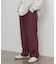 ウールライクダブルタックワイドパンツ