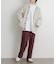 ウールライクダブルタックワイドパンツ