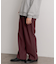 ウールライクダブルタックワイドパンツ