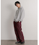 ウールライクダブルタックワイドパンツ
