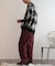 ウールライクダブルタックワイドパンツ