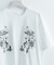 ボタニカルシシュウクルーネックTシャツ(5分袖)