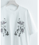 ボタニカルシシュウクルーネックTシャツ(5分袖)