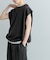エクストラルーズドローコードノースリーブTシャツ