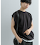 エクストラルーズドローコードノースリーブTシャツ