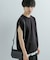 エクストラルーズドローコードノースリーブTシャツ