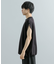 エクストラルーズドローコードノースリーブTシャツ