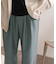 ウールライクダブルタックテーパードパンツ