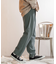 ウールライクダブルタックテーパードパンツ