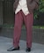 ウールライクダブルタックテーパードパンツ