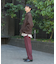ウールライクダブルタックテーパードパンツ