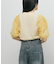 チュールスリーブニット