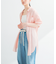 new basic　レーヨンシルクストライプオーバーシャツ