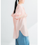 new basic　レーヨンシルクストライプオーバーシャツ