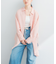 new basic　レーヨンシルクストライプオーバーシャツ