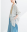 new basic　レーヨンシルクストライプオーバーシャツ