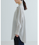 new basic　レーヨンシルクストライプオーバーシャツ