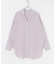 new basic　インドコットンサッカーストライプシャツ