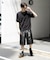 クルーネックニットショートスリーブTシャツ
