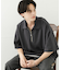 『ユニセックス』ダンボールポンチハーフジップショートスリーブTシャツ