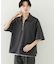 『ユニセックス』ダンボールポンチハーフジップショートスリーブTシャツ