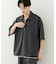 『ユニセックス』ダンボールポンチハーフジップショートスリーブTシャツ