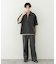 『ユニセックス』ダンボールポンチハーフジップショートスリーブTシャツ