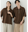 『ユニセックス』ダンボールポンチハーフジップショートスリーブTシャツ