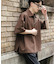 『ユニセックス』ダンボールポンチハーフジップショートスリーブTシャツ