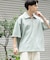 『ユニセックス』ダンボールポンチハーフジップショートスリーブTシャツ