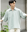 『ユニセックス』ダンボールポンチハーフジップショートスリーブTシャツ
