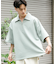 『ユニセックス』ダンボールポンチハーフジップショートスリーブTシャツ