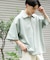 『ユニセックス』ダンボールポンチハーフジップショートスリーブTシャツ