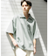 『ユニセックス』ダンボールポンチハーフジップショートスリーブTシャツ