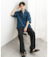 『ユニセックス』ダンボールポンチハーフジップショートスリーブTシャツ