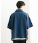 『ユニセックス』ダンボールポンチハーフジップショートスリーブTシャツ