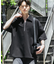 『ユニセックス』ダンボールポンチハーフジップショートスリーブTシャツ