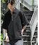 『ユニセックス』ダンボールポンチハーフジップショートスリーブTシャツ