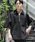 『ユニセックス』ダンボールポンチハーフジップショートスリーブTシャツ
