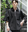 『ユニセックス』ダンボールポンチハーフジップショートスリーブTシャツ