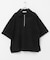 『ユニセックス』ダンボールポンチハーフジップショートスリーブTシャツ