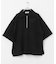 『ユニセックス』ダンボールポンチハーフジップショートスリーブTシャツ