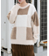 ブロックチェックニット