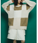 ブロックチェックニット