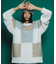 ブロックチェックニット
