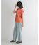 T／Cプレーティング天竺フリルTシャツ