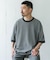 変形鹿の子ニットTシャツ