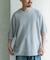 変形鹿の子ニットTシャツ